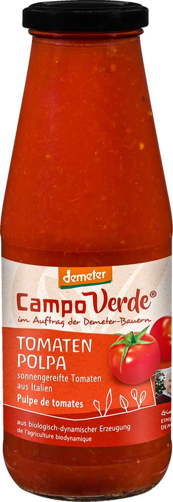 Abbildung des Sortimentsartikels Campo Verde Demeter Tomaten Polpa 700g