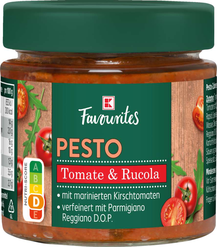 Abbildung des Sortimentsartikels K-Favourites Tomate Rucola Pesto 190g