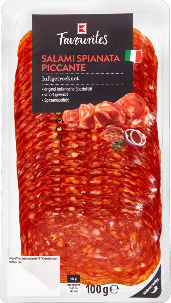Abbildung des Sortimentsartikels K-Favourites Salami Spianata Piccante 100g
