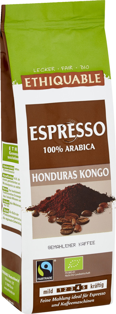 Abbildung des Sortimentsartikels Ethiquable Espresso Honduras Kongo 250g