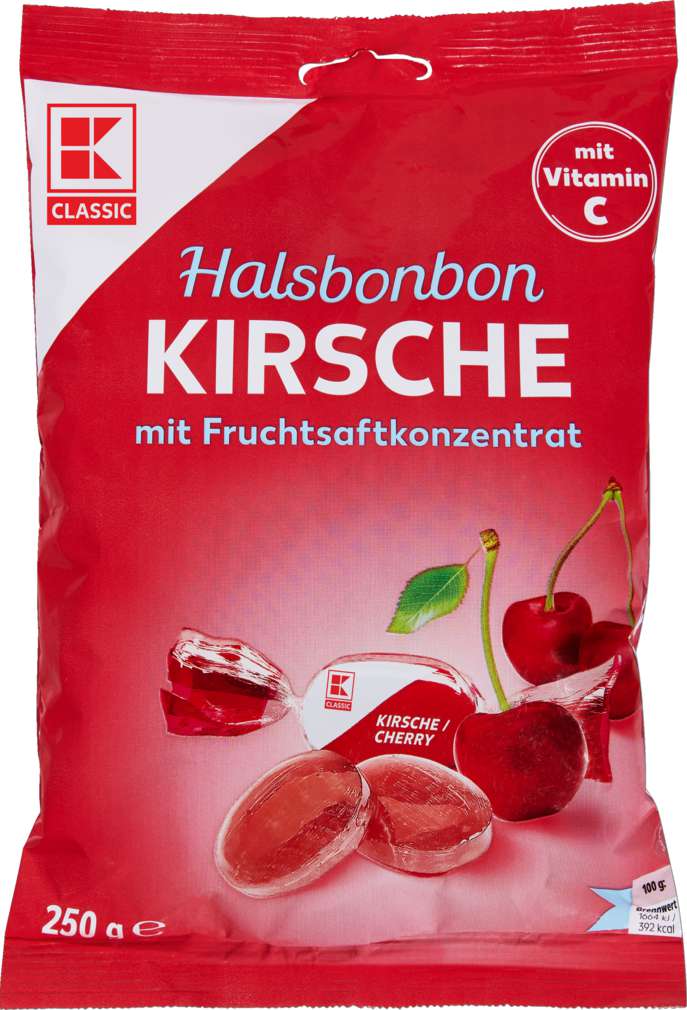 Abbildung des Sortimentsartikels K-Classic Halsbonbon Kirsch 250g