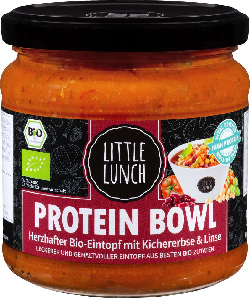 Abbildung des Sortimentsartikels Little Lunch Bio-Protein Bowl Kirchererbsen,Linsen 350ml