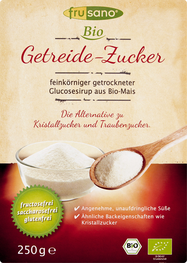 Abbildung des Sortimentsartikels Frusano Bio Getreide-Zucker 250g