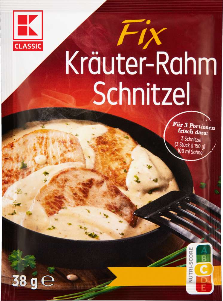 Abbildung des Sortimentsartikels K-Classic Fix für Kräuter-Rahm-Schnitzel 38g