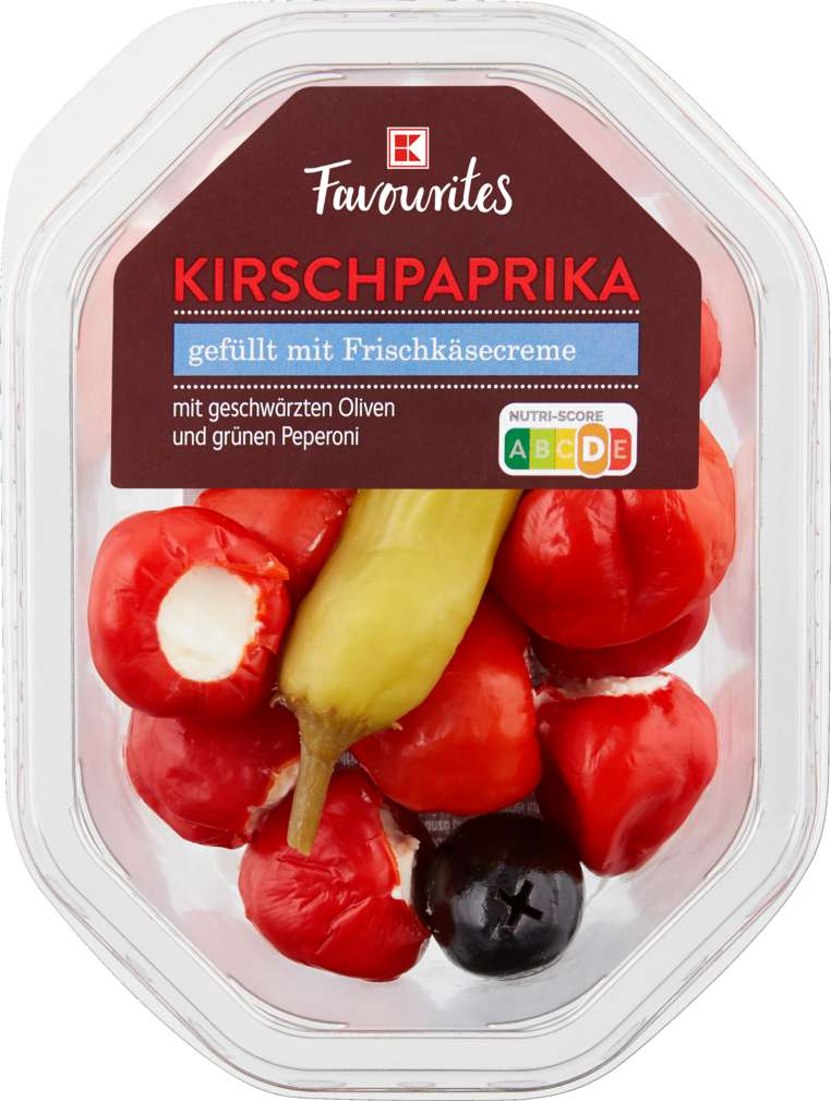 Abbildung des Sortimentsartikels K-Favourites Kirschpaprika gefüllt mit Frischkäse 150g