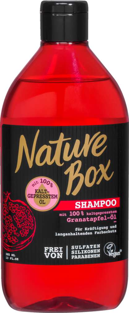 Abbildung des Sortimentsartikels Nature Box Shampoo Granatapfel 385ml