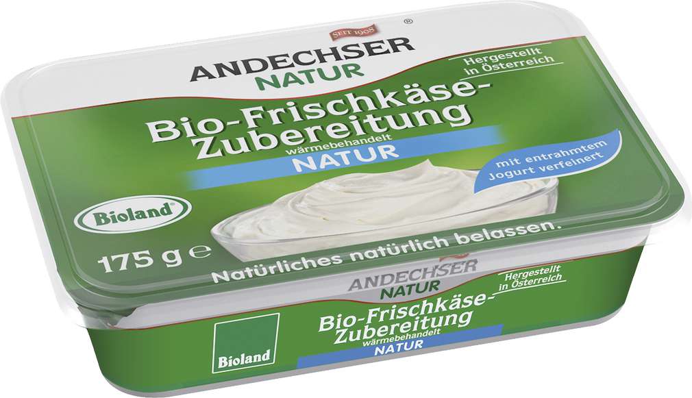 Abbildung des Sortimentsartikels Andechser Natur Bio-Frischkäse 65% Fett 175g
