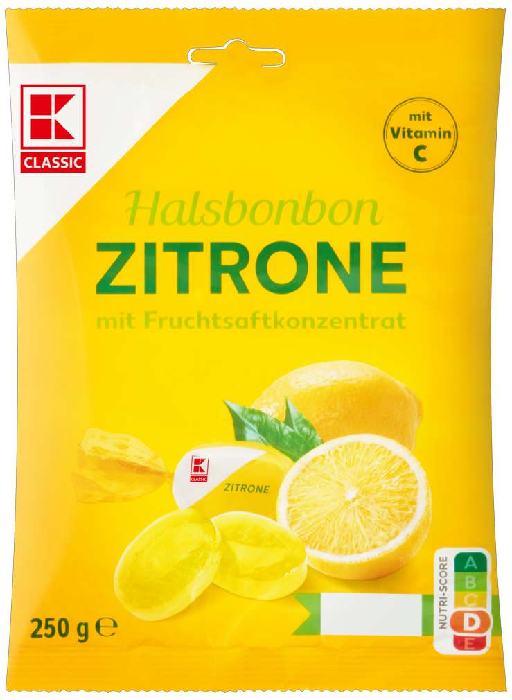 Abbildung des Sortimentsartikels K-Classic Halsbonbon Zitrone 250g