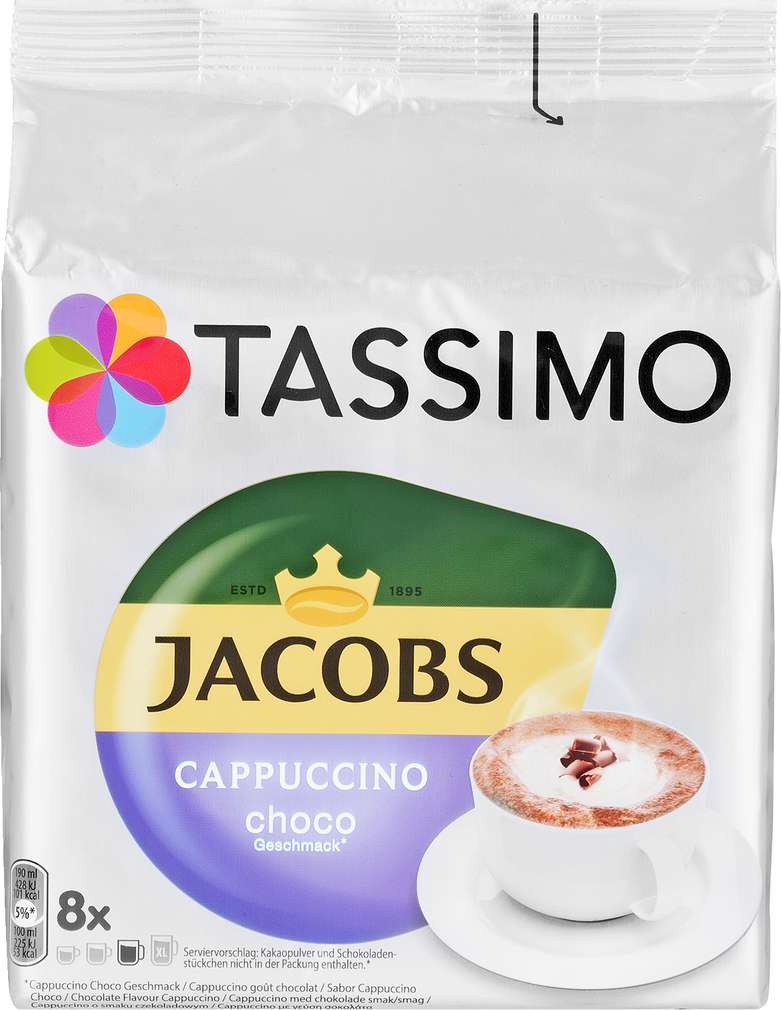 Abbildung des Sortimentsartikels Jacobs Tassimo Cappucchino Choco 208g, 2x8 Kapseln