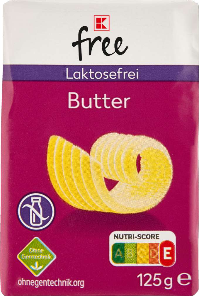 Abbildung des Sortimentsartikels K-Free Laktosefrei Butter 125g