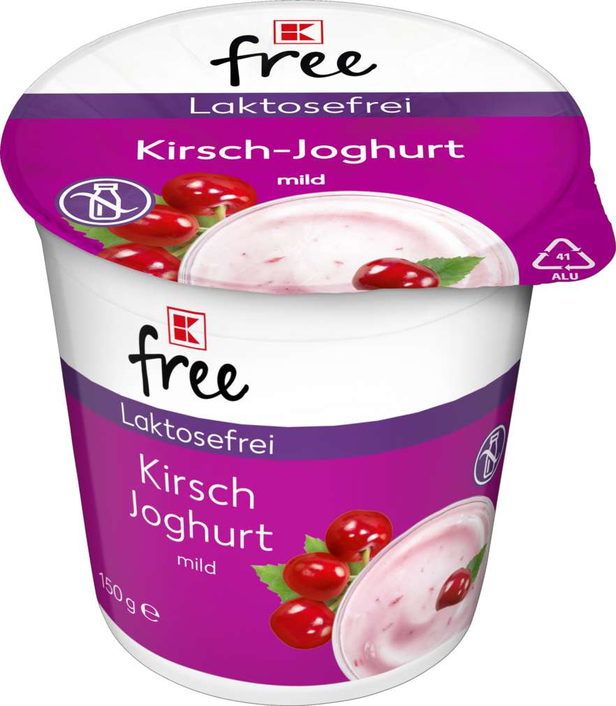 Abbildung des Sortimentsartikels K-Free Laktosefrei Kirsch Joghurt mild 150g