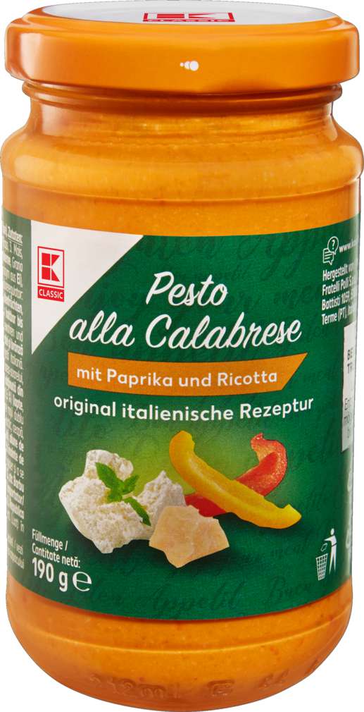 Abbildung des Sortimentsartikels K-Classic Pesto Calabrese 190g
