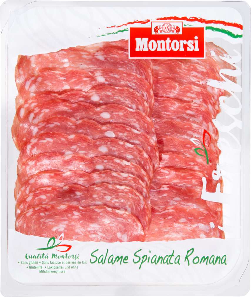 Abbildung des Sortimentsartikels Montorsi Salami Spianata Romana 100g