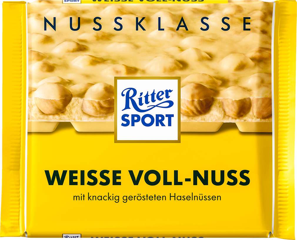 Abbildung des Sortimentsartikels Ritter Sport Weiße Voll-Nuss Schokolade 100g