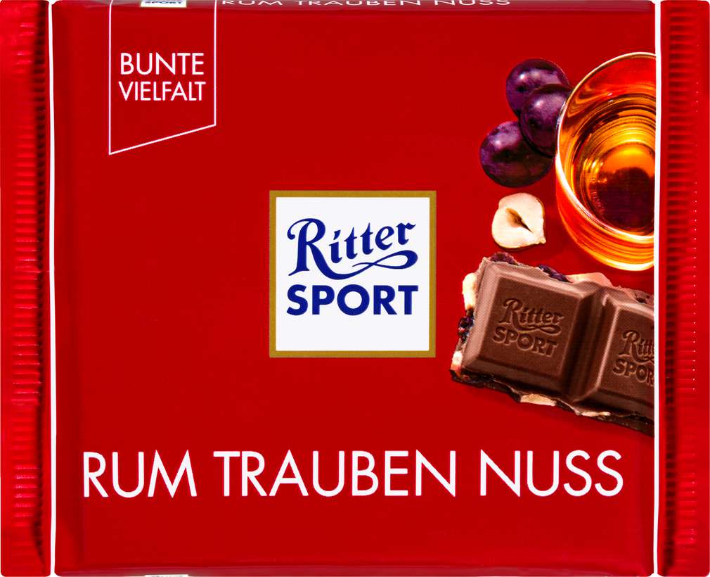 Abbildung des Sortimentsartikels Ritter Sport Rum Trauben Nuss 100g