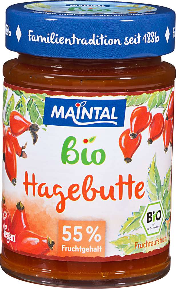 Abbildung des Sortimentsartikels Maintal Hagebutte Fruchtaufstrich 225g