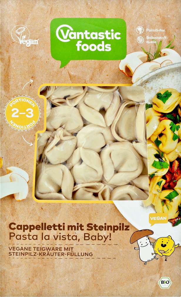 Abbildung des Sortimentsartikels Vantastic Foods Bio-Cappelletti mit Steinpilzen 250g