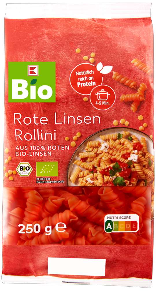 Abbildung des Sortimentsartikels K-Bio Rollini rote Linsen 250g