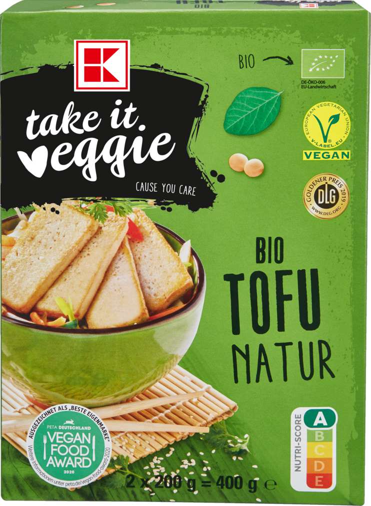 Abbildung des Sortimentsartikels K-Take it Veggie Bio Tofu Natur 2x200g