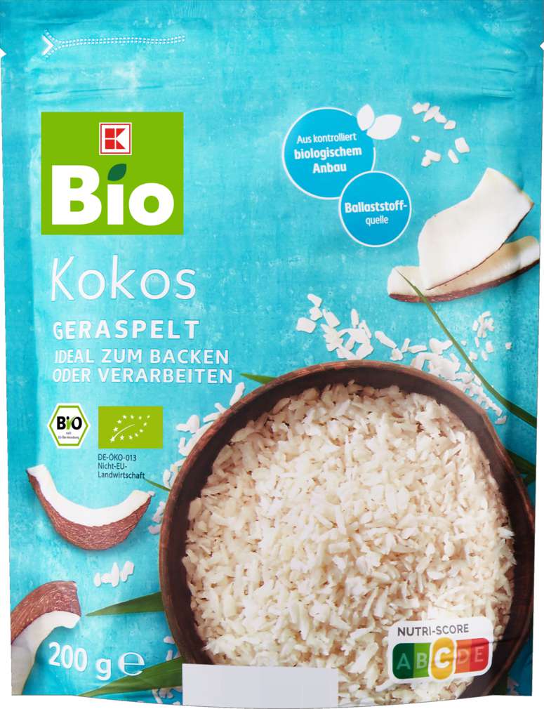 Abbildung des Sortimentsartikels K-Bio Kokosraspeln 200g