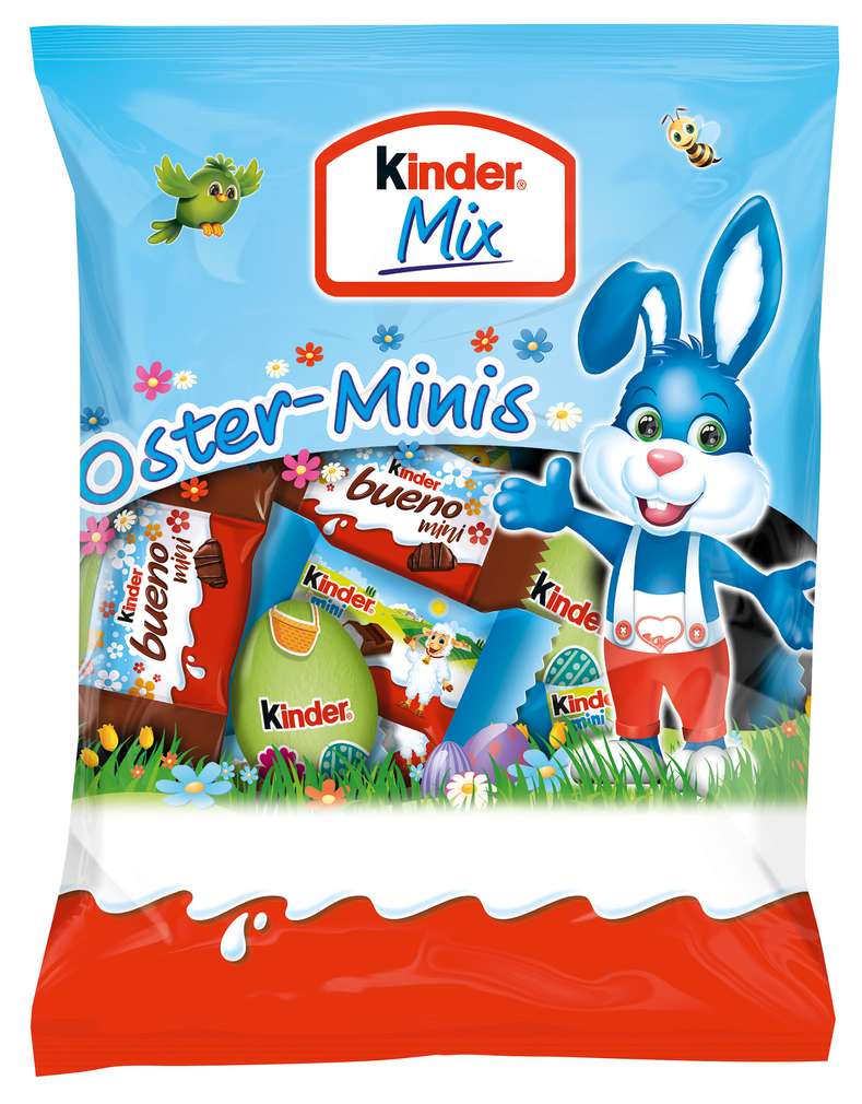 Abbildung des Sortimentsartikels Ferrero Kinder Mix Oster Minis 153g