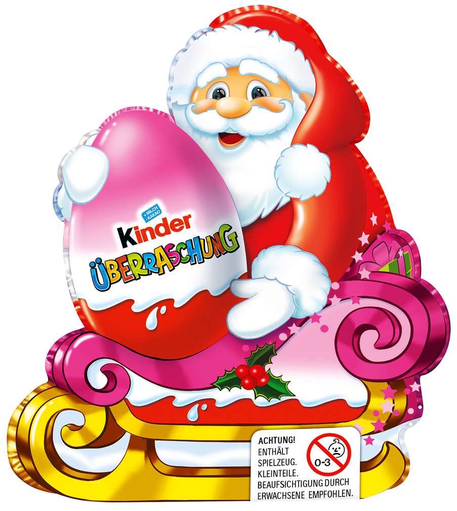 Abbildung des Sortimentsartikels Ferrero Kinder Weihnachtsmann mit Ü-Ei für Mädchen 75g