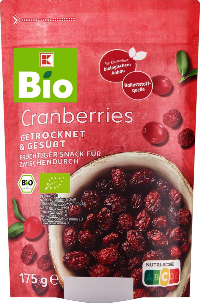 Abbildung des Sortimentsartikels K-Bio Cranberries 175g