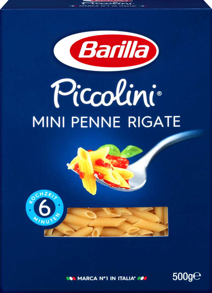 Abbildung des Sortimentsartikels Barilla Mini Penne Rigate italienische Pasta 500g