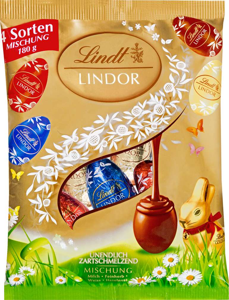 Abbildung des Sortimentsartikels Lindt Lindor Eier Mischbeutel 180g