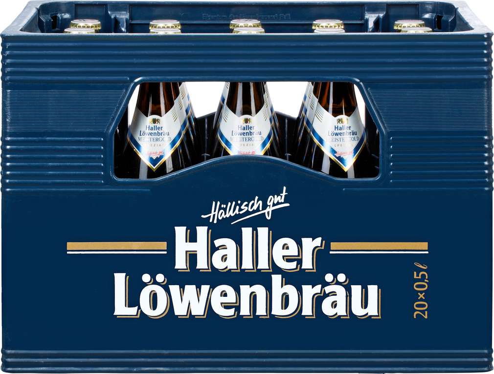Abbildung des Sortimentsartikels Haller Löwenbräu Meistergold 20x0,5l