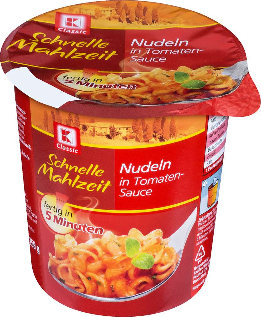 Abbildung des Sortimentsartikels K-Classic Nudeln in Tomaten-Sauce 59g
