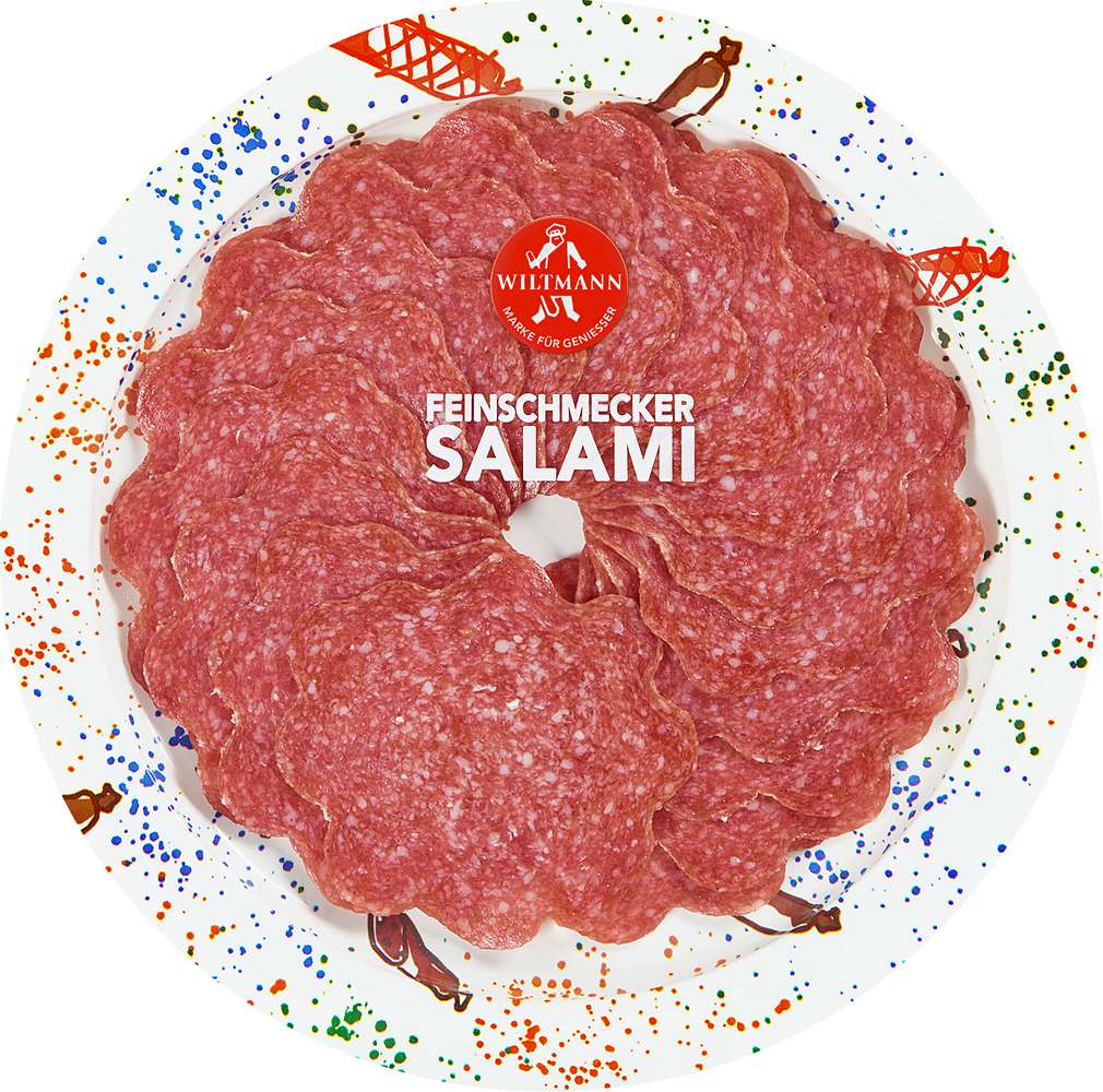 Abbildung des Sortimentsartikels Wiltmann Feinschmecker Salami 80g