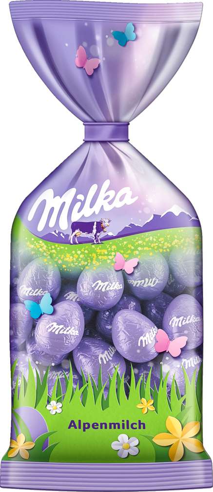Abbildung des Sortimentsartikels Milka Ostereier Alpenmilch 100g