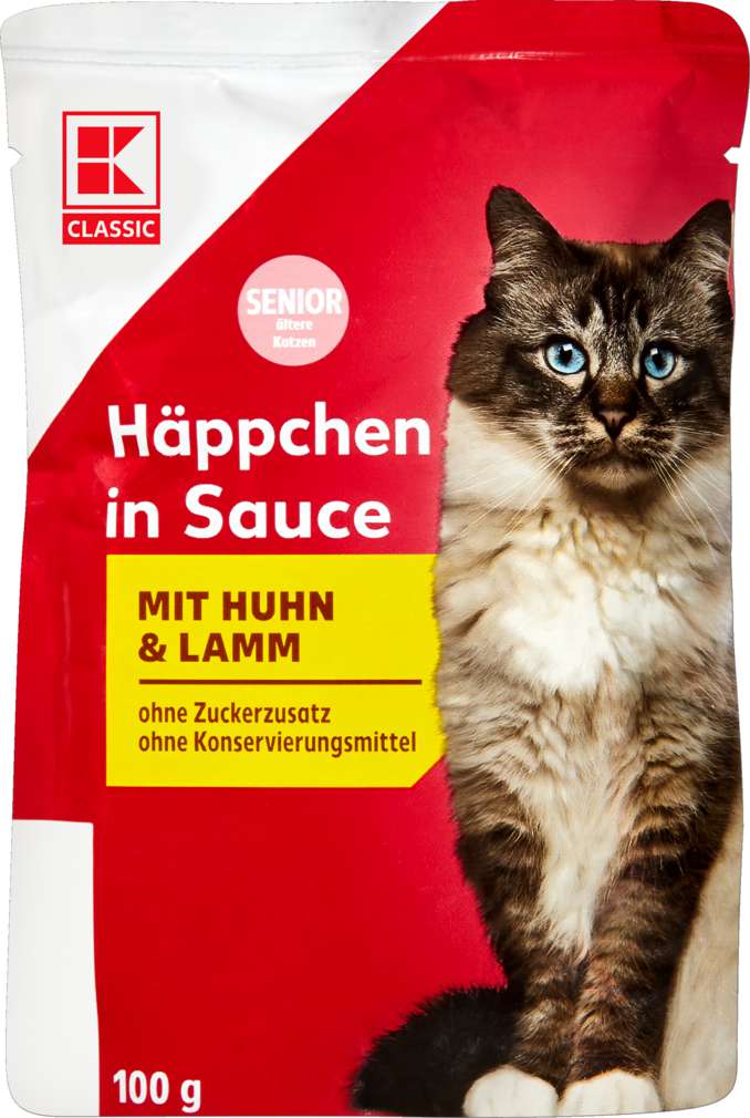 Abbildung des Sortimentsartikels K-Classic Katzennahrung Huhn+Lamm 100g