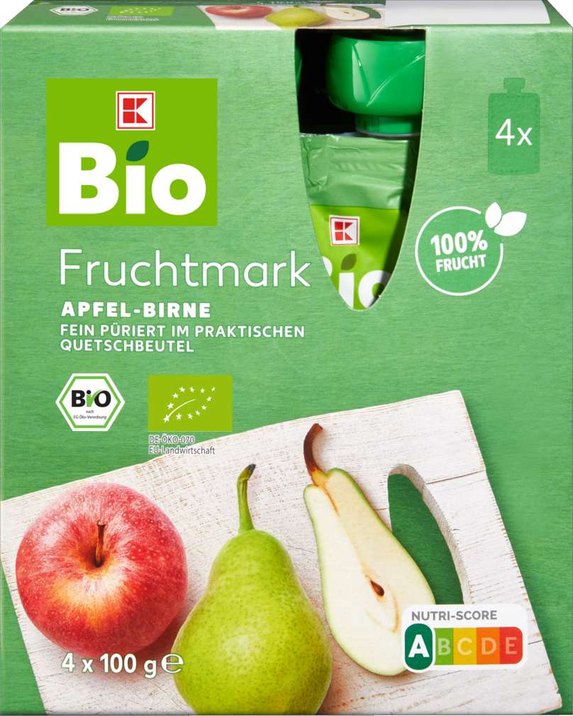 Abbildung des Sortimentsartikels K-Bio Fruchtmus Apfel-Birne 400g