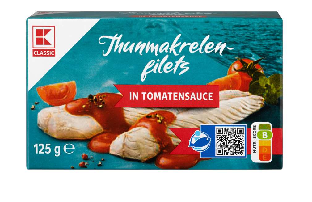 Abbildung des Sortimentsartikels K-Classic Makrelenfilet in Tomatensauce 125g