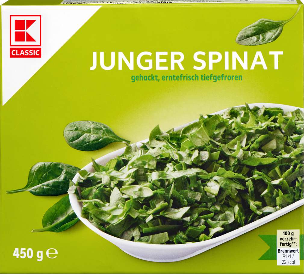 Abbildung des Sortimentsartikels K-Classic Junger Spinat 450g