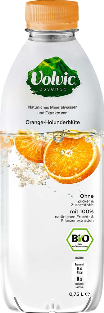 Abbildung des Sortimentsartikels Volvic Bio-Essence Orange-Holunder 0,75l