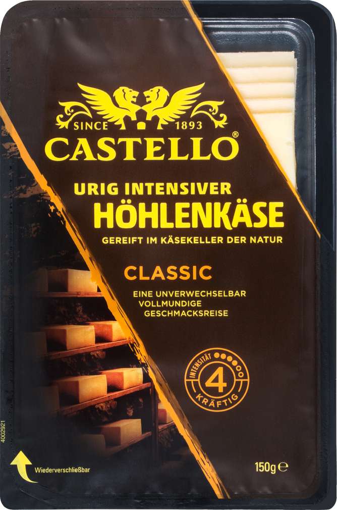 Abbildung des Sortimentsartikels Castello Höhlenkäse classic 150g