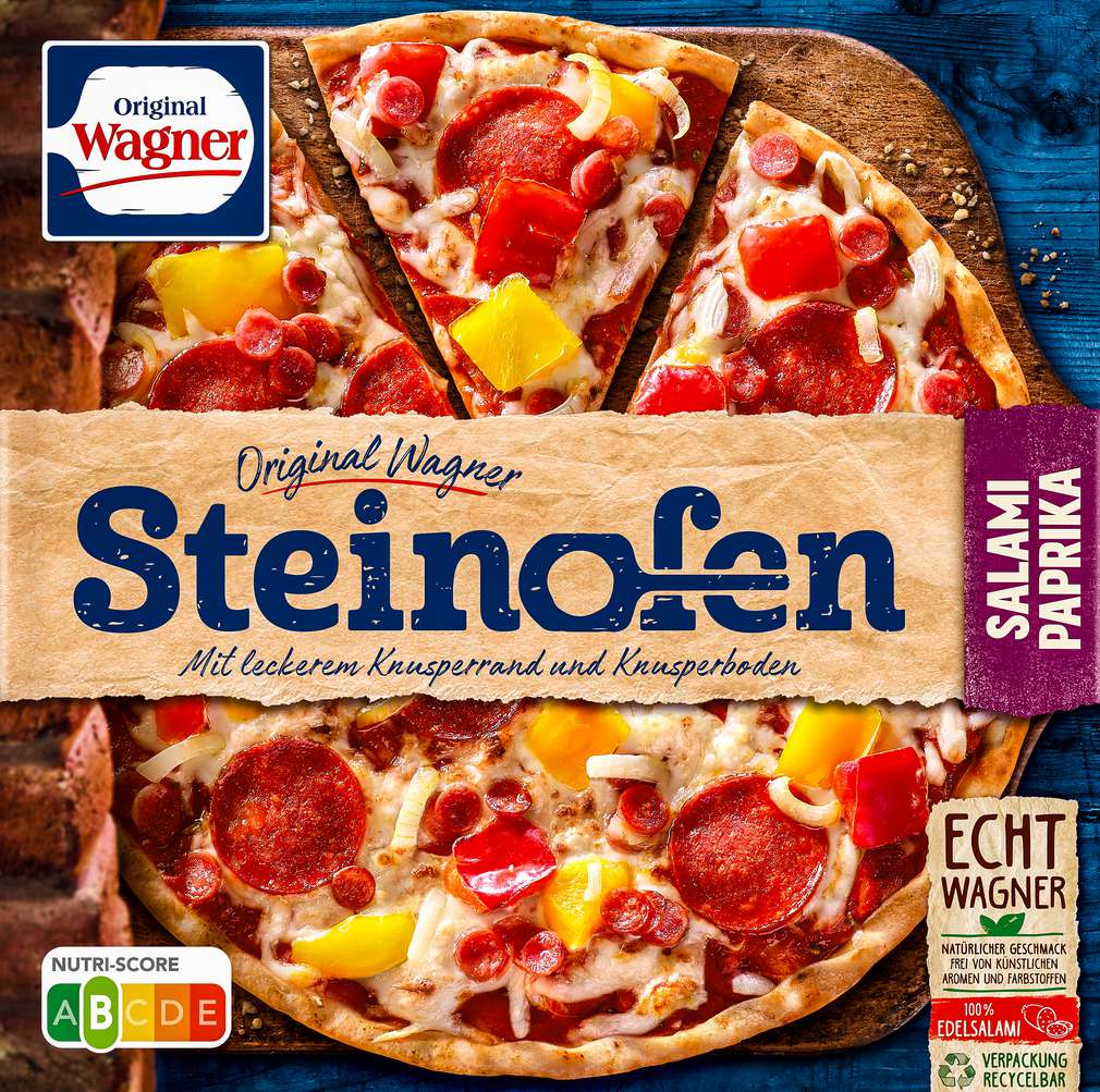 Abbildung des Sortimentsartikels Wagner Steinofen-Pizza Salami-Paprika 340g