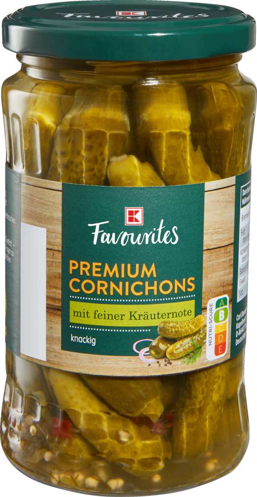 Abbildung des Sortimentsartikels K-Favourites Premium Cornichons Kräuter 330g