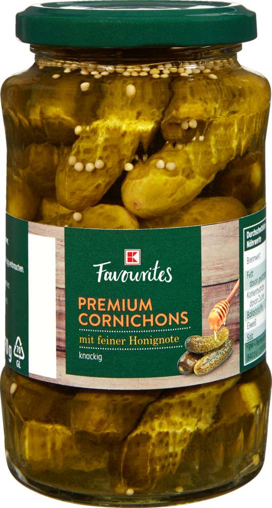 Premium Cornichons Honig 330g