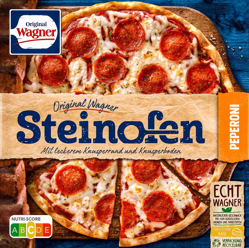 Abbildung des Sortimentsartikels Wagner Steinofen-Pizza Peperoni 320g