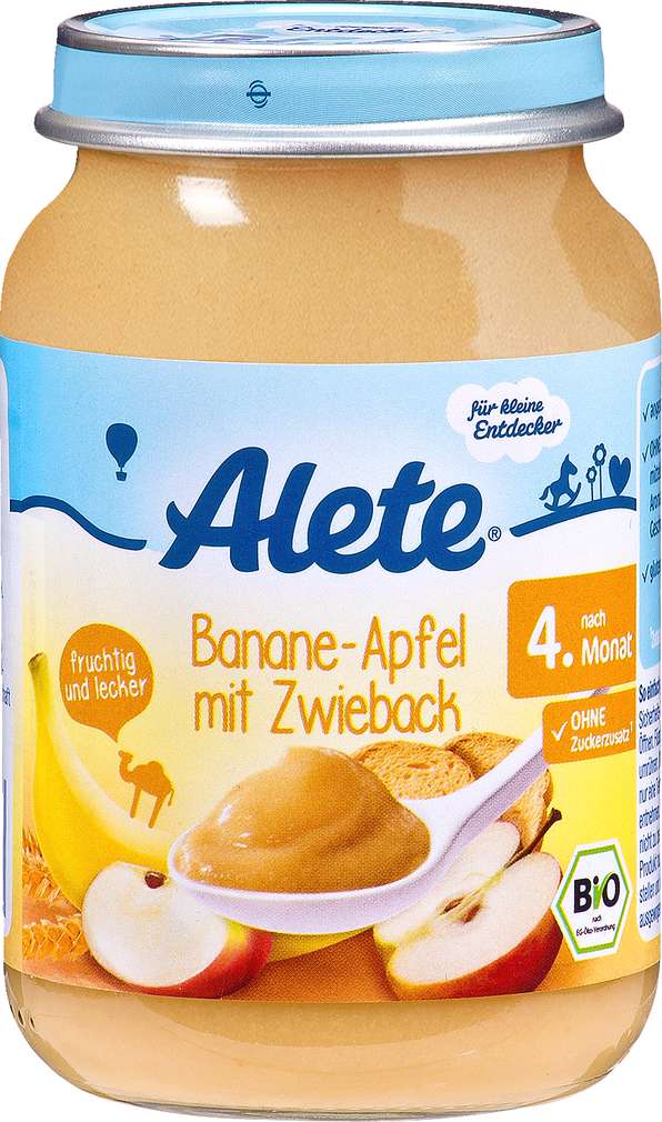 Abbildung des Sortimentsartikels Alete Banane-Apfel mit Zwieback 190g