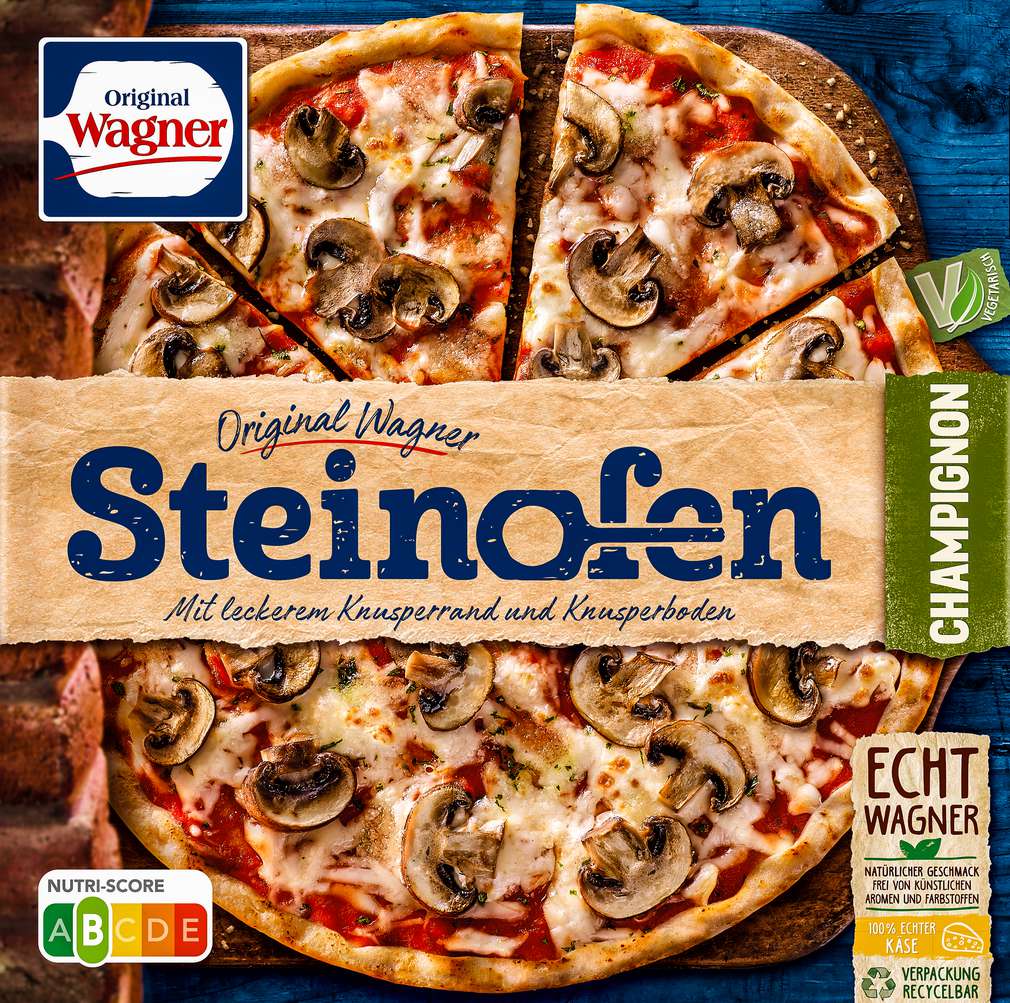 Abbildung des Sortimentsartikels Wagner Steinofen-Pizza Champignon 350g