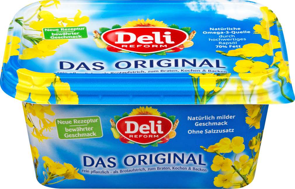 Abbildung des Sortimentsartikels Deli Reform Pflanzenmargarine laktosefrei, 80% Fett 500g