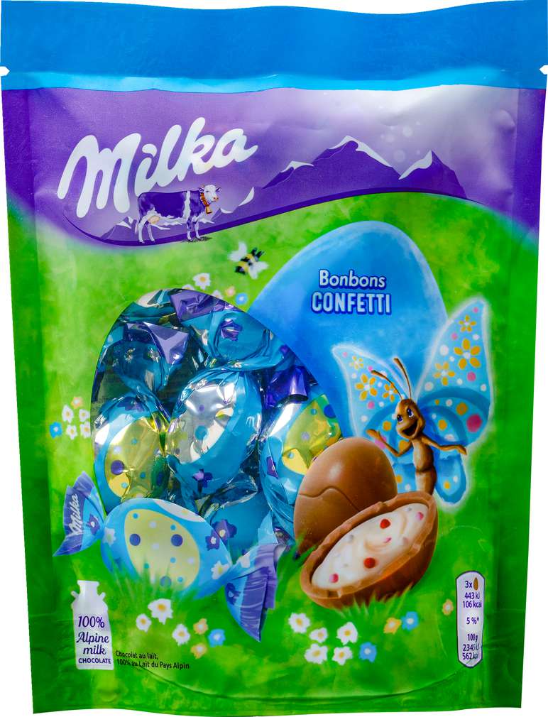 Abbildung des Sortimentsartikels Milka Bonbons Confetti 86g