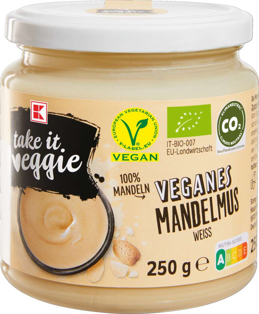 Abbildung des Sortimentsartikels K-Take it Veggie Veganes Bio-Mandel-Mus Weiss 250g