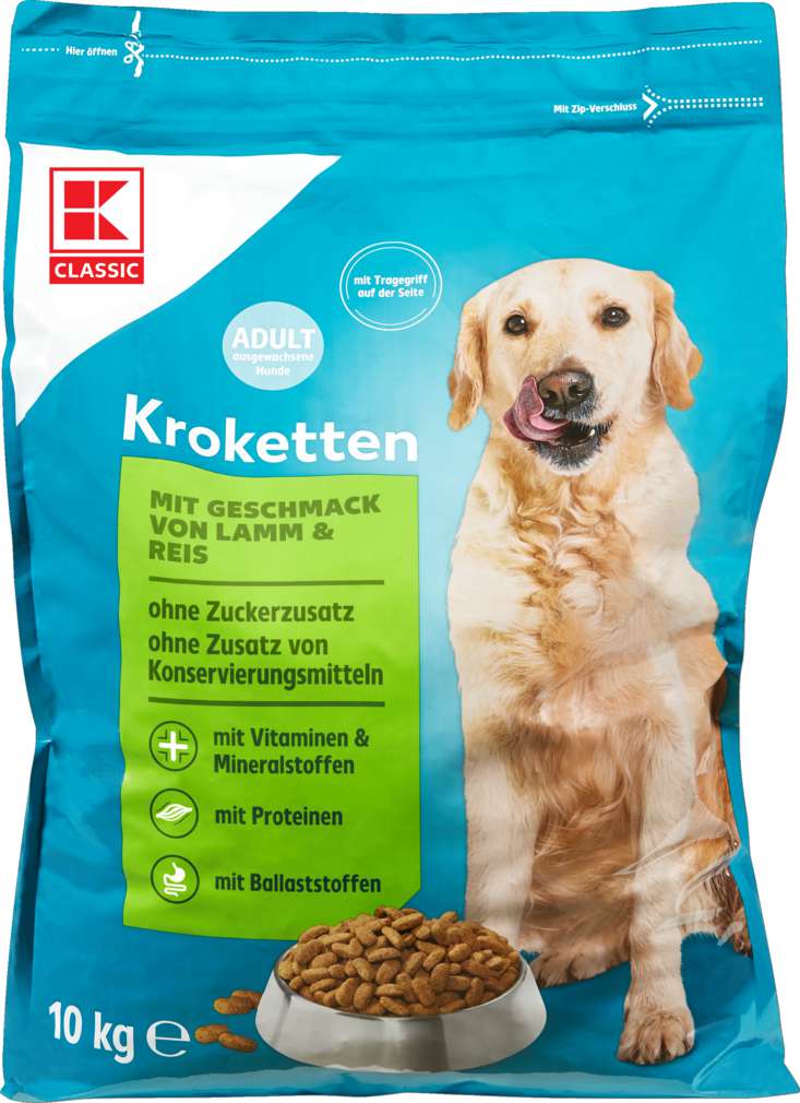 Abbildung des Sortimentsartikels K-Classic Hundenahrung Kroketten Lamm & Reis 10kg