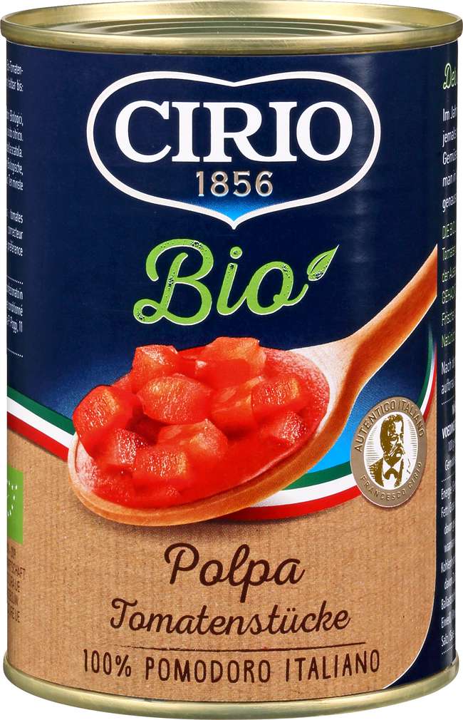 Abbildung des Sortimentsartikels Cirio Bio-Tomatenstücke aus Italien 400g